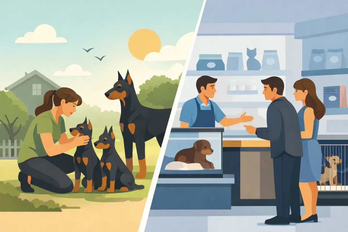 Doberman Breeder vs Pet Store: What Matters
