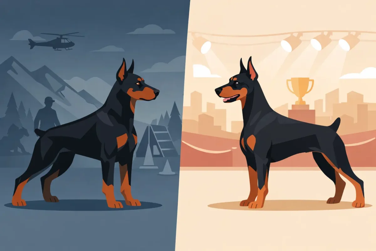 Working Line vs Show Line Doberman